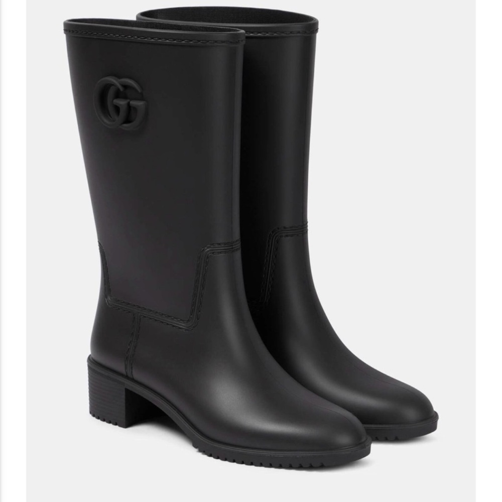 Gucci Double G Rubber Rain Boots size 7